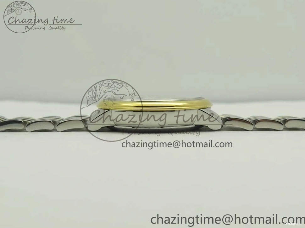 0106 Attractive De Ville Prestige Ladies 32.7mm SS MKF 1:1 Best Edition White Dial Roman Markers on SS YG Bracelet MIYOTA 7965